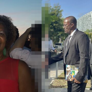 Manuella Moutou, directrice générale par intérim, et Ary Chalus président du conseil d'administration du Mémorial acte Manuella Moutou, directrice générale par intérim, et Ary Chalus président du conseil d'administration du Mémorial acte