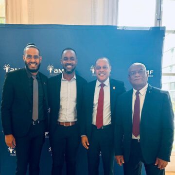 Le 5 octobre 2023, la délégation des Outre-mer de l’Assemblée nationale participe avec l’Association des maires de France et le Comité des finances locales, à une réunion de travail sur la réforme / refonte / suppression de la taxe d’octroi de mer annoncée par le gouvernement Attal. De g. à d. Frédéric Maillot (député divers gauches de La Réunion), Davy Rimane (député régionaliste de Guyane), Christian Baptiste (député divers gauches de Guadeloupe), Héric André, maire de Vieux-Fort et 1er Vice-président de l’Association des maires de Guadeloupe. Le 5 octobre 2023, la délégation des Outre-mer de l’Assemblée nationale participe avec l’Association des maires de France et le Comité des finances locales, à une réunion de travail sur la réforme / refonte / suppression de la taxe d’octroi de mer annoncée par le gouvernement Attal. De g. à d. Frédéric Maillot (député divers gauches de La Réunion), Davy Rimane (député régionaliste de Guyane), Christian Baptiste (député divers gauches de Guadeloupe), Héric André, maire de Vieux-Fort et 1er Vice-président de l’Association des maires de Guadeloupe.