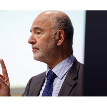 Pierre Moscovici 1er président de la Cour des Comptes. Le 31 mars 2025 à la célébration des 10 ans de l’Observatoire de l’inclusion bancaire (OIB) à la Banque de France. Photo : Romuald Meigneux / Sipa