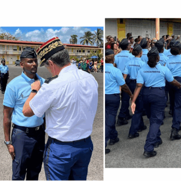 Dimanche 27 juillet 2025, cérémonie de clôture de la préparation militaire gendarmerie 2025 de 36 nouveaux réservistes au camp Dugommier à Baie-Mahault. Photo : Gendarmerie de Guadeloupe La gendarmerie accueille 36 réservistes formés en accéléré